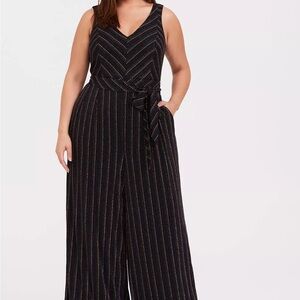 Torrid Black Multicolor Striped Jumpsuit